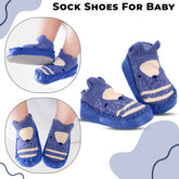 Soft and Stretchy Cotton Sock Shoes for Baby (Tibetan Blue)